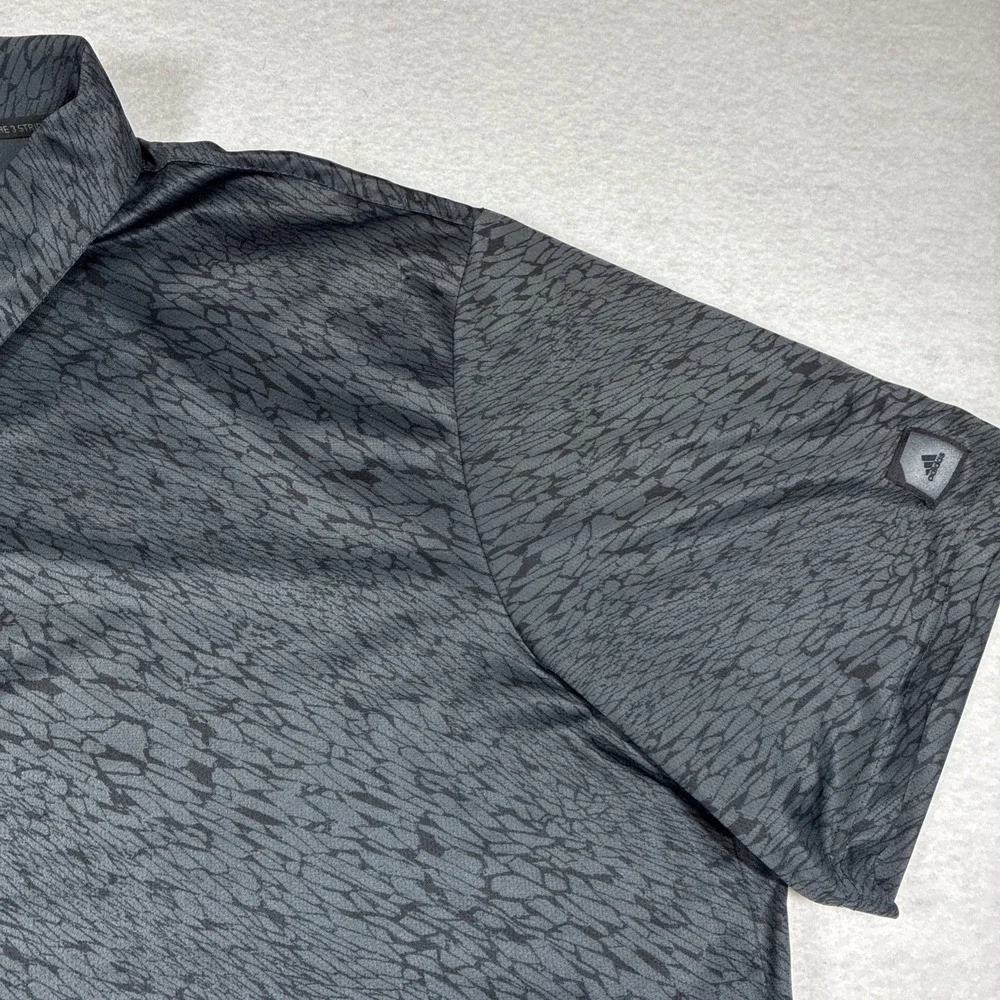 Adidas Adicross 5XLT Black Short Sleeve Polo Performance Lightweight Golf Casual